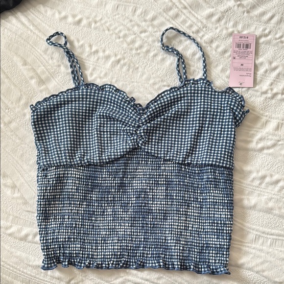 wild fable Tops - Blue Gingham Women's Top